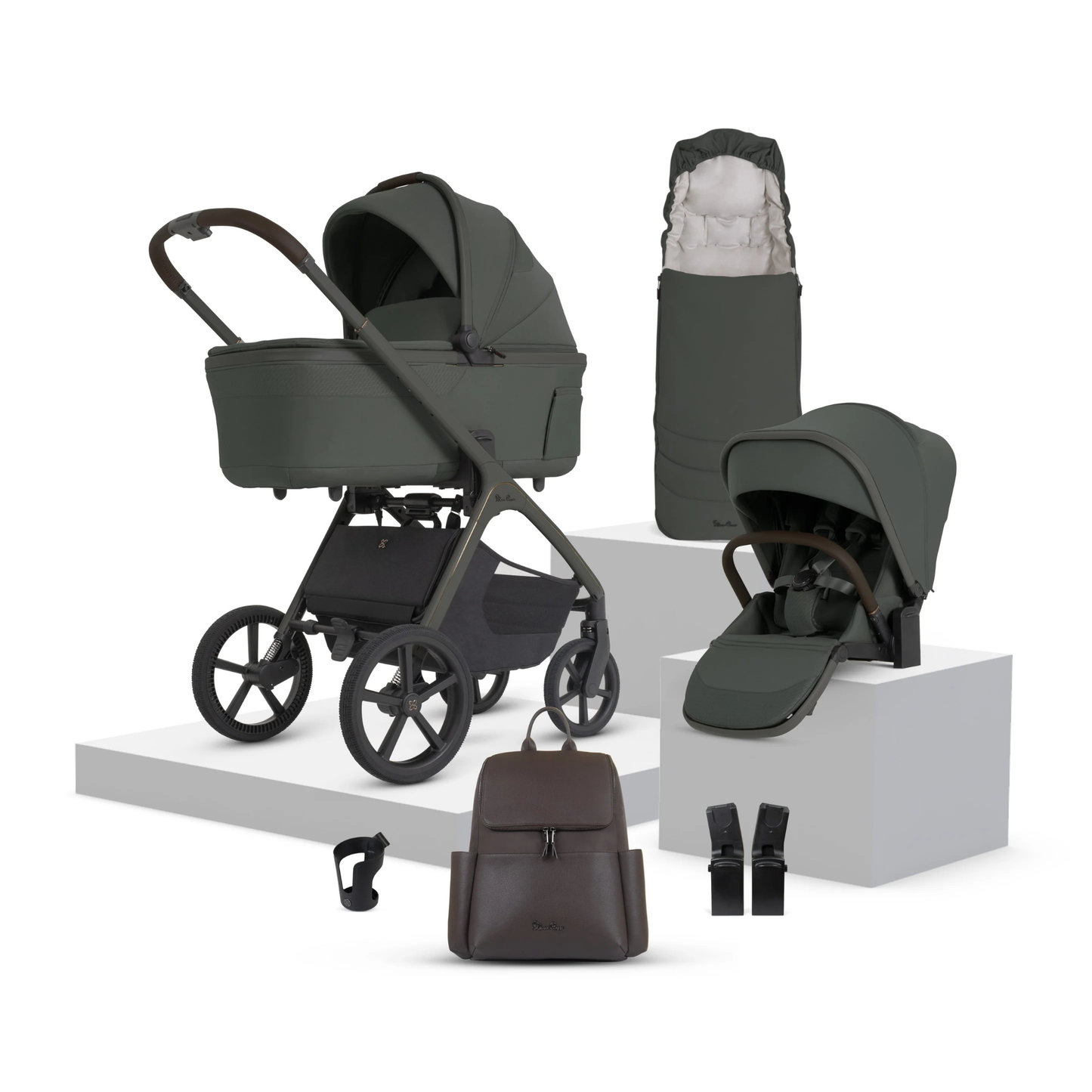 Silver Cross Cove 2 Buggy Bundle with Folding Carrycot & Accessories
