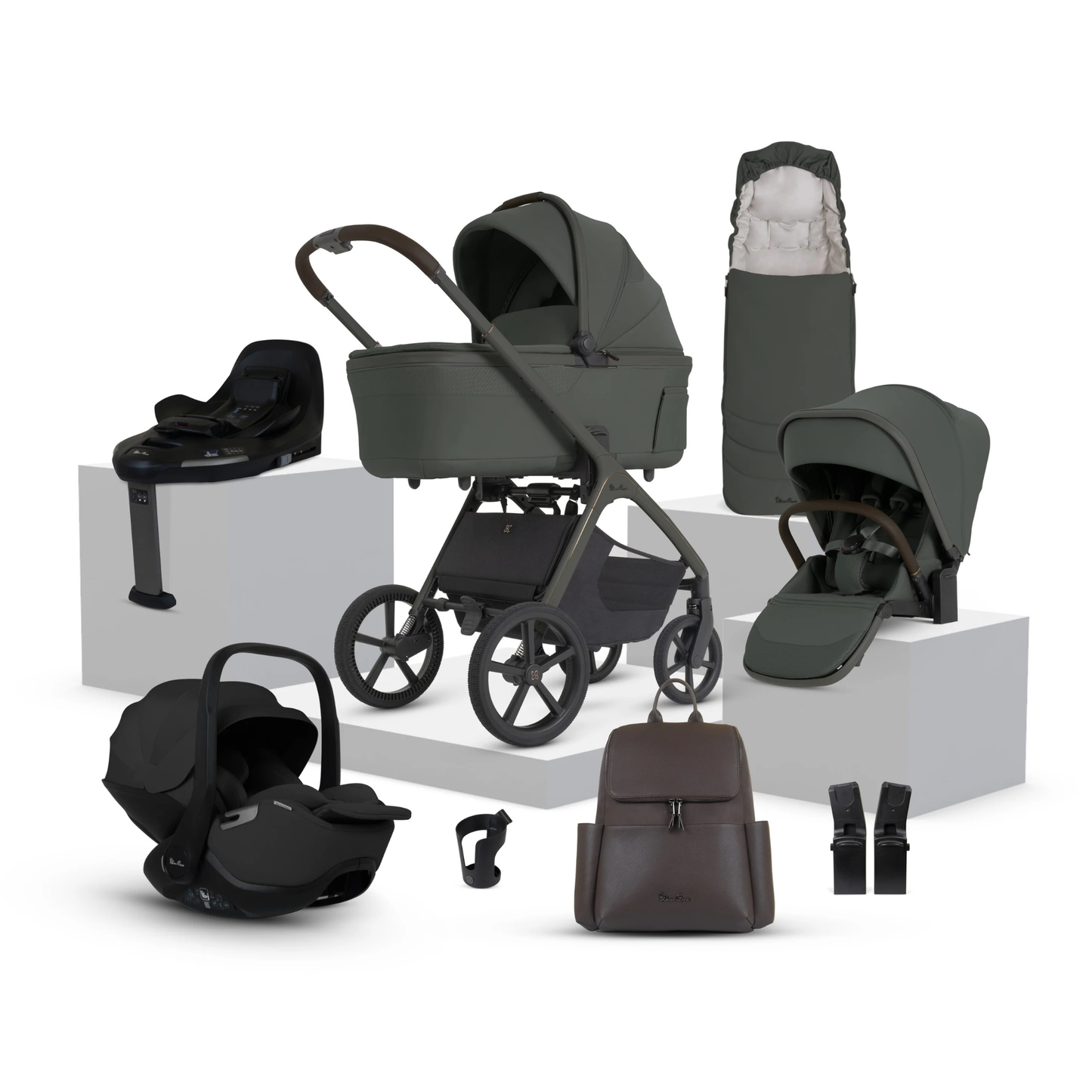 Silver Cross Cove 2 Ultimate Travel System with Glide Plus 360 Infant Car Seat