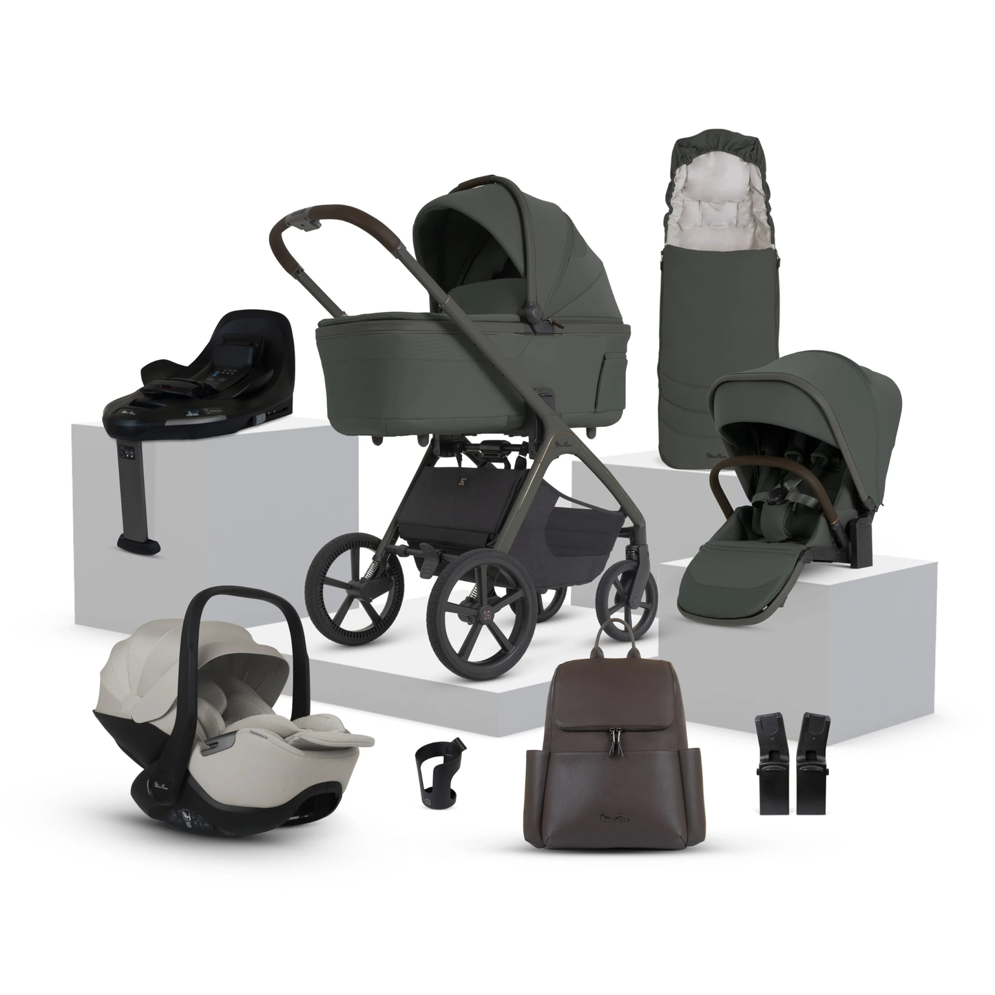 Silver Cross Cove 2 Ultimate Travel System with Glide Plus 360 Infant Car Seat