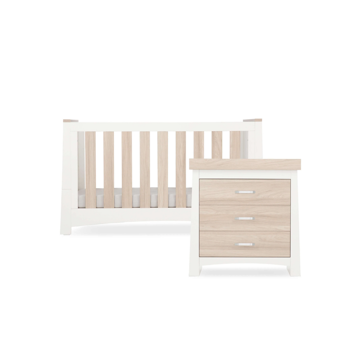 CuddleCo Ada 2 Piece Set with Cot Bed and Drawer Dresser