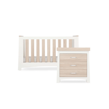 CuddleCo Ada 2 Piece Set with Cot Bed and Drawer Dresser