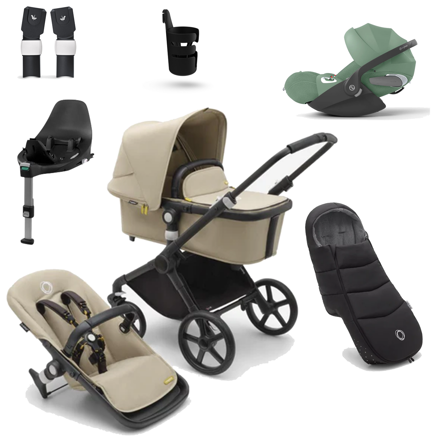 Bugaboo Fox Cub Essential Bundle with Cybex Cloud T and Base T
