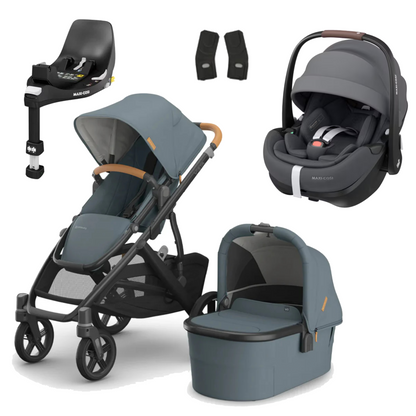 UPPAbaby Vista V3 Buggy with Maxi Cosi Pebble 360 Pro2 and Familyfix Pro Isofix Base