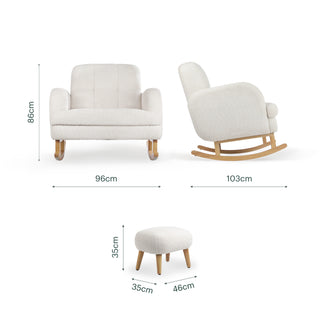 CuddleCo Etta Cuddle Chair and Foot Stool