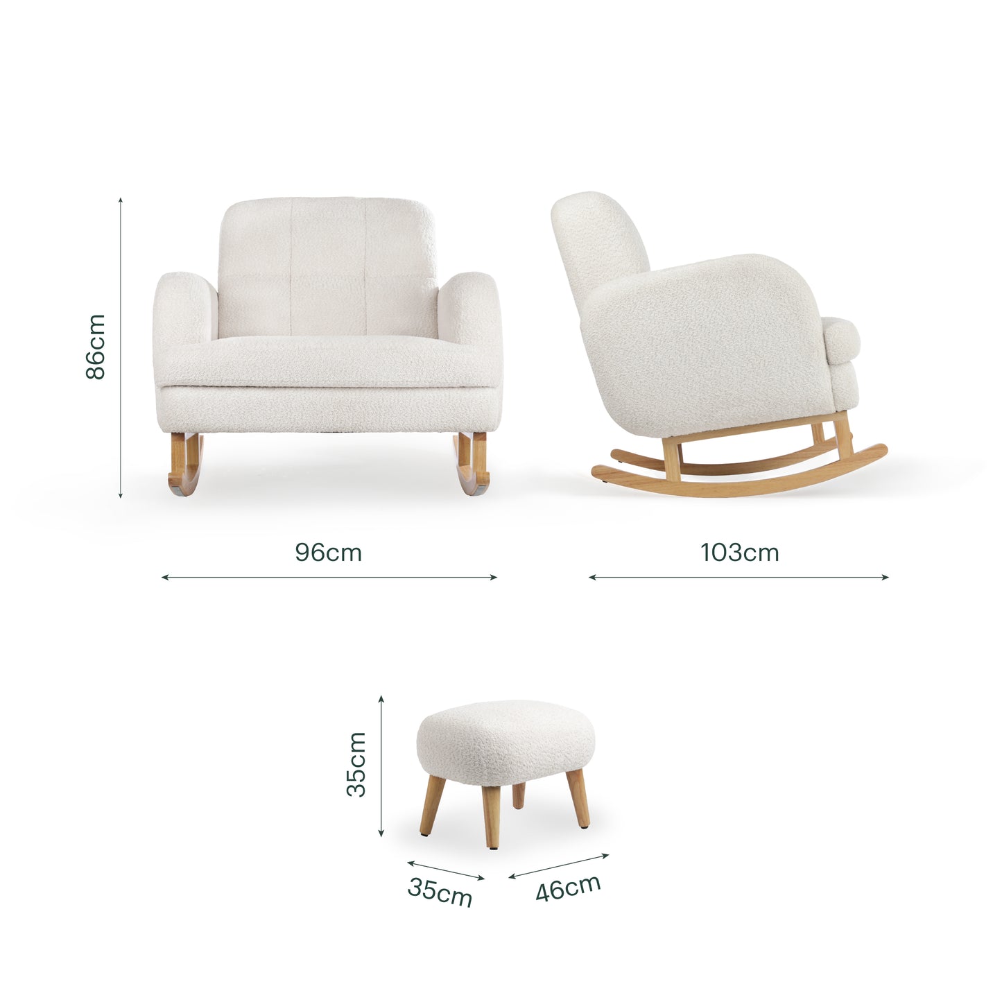 CuddleCo Etta Cuddle Chair and Foot Stool