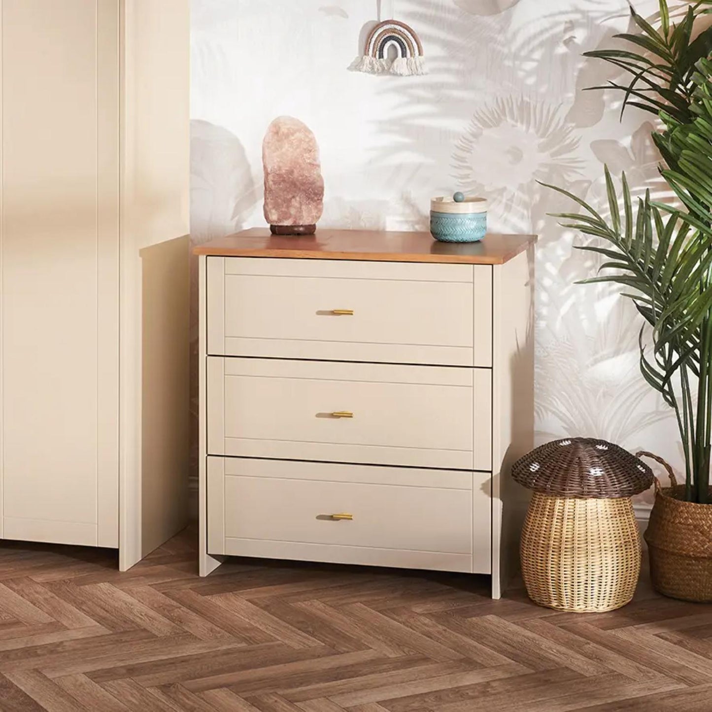 Obaby Evie 3 Piece Range with Cot Bed, Dresser Changer and Wardrobe