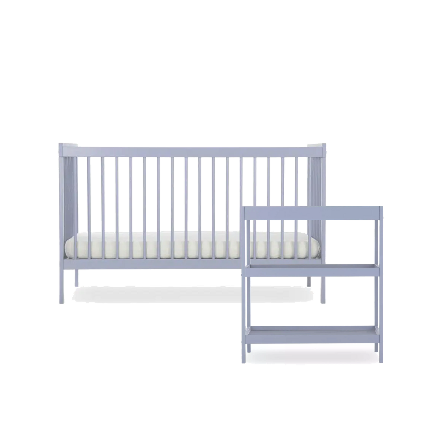 CuddleCo Nola 2 Piece Set with Cot Bed and Open Changer