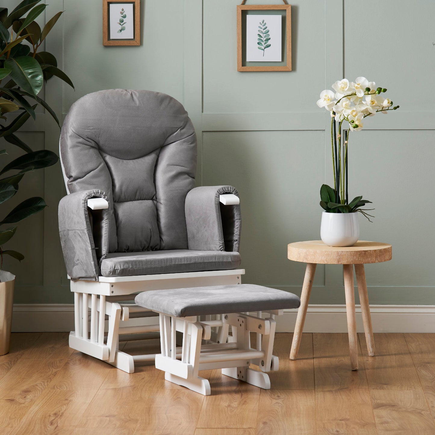 Obaby Deluxe Reclining Glider Chair and Stool