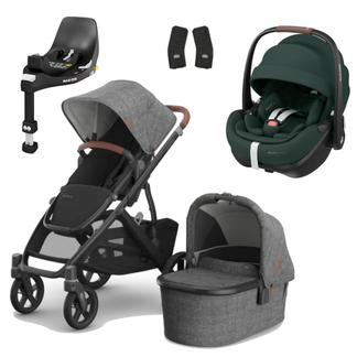 UPPAbaby Vista V3 Buggy with Maxi Cosi Pebble 360 Pro2 and Familyfix Pro Isofix Base