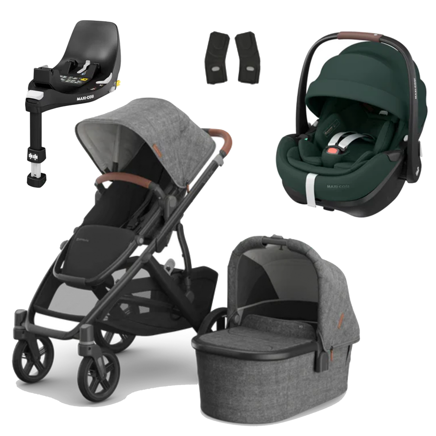 UPPAbaby Vista V3 Buggy with Maxi Cosi Pebble 360 Pro2 and Familyfix Pro Isofix Base
