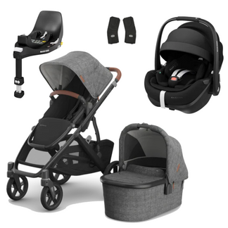 UPPAbaby Vista V3 Buggy with Maxi Cosi Pebble 360 Pro2 and Familyfix Pro Isofix Base