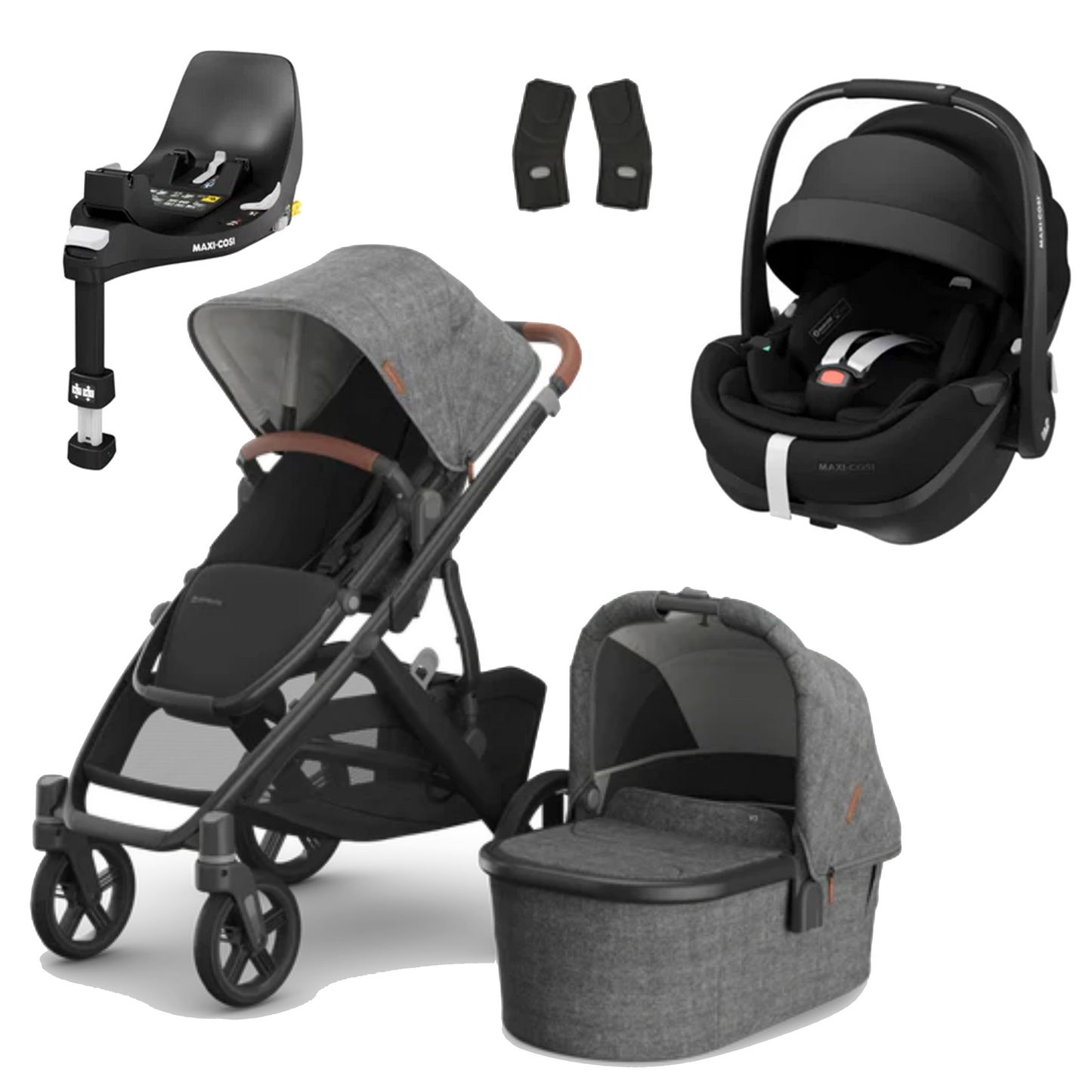 UPPAbaby Vista V3 Buggy with Maxi Cosi Pebble 360 Pro2 and Familyfix Pro Isofix Base