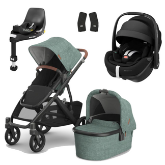UPPAbaby Vista V3 Buggy with Maxi Cosi Pebble 360 Pro2 and Familyfix Pro Isofix Base