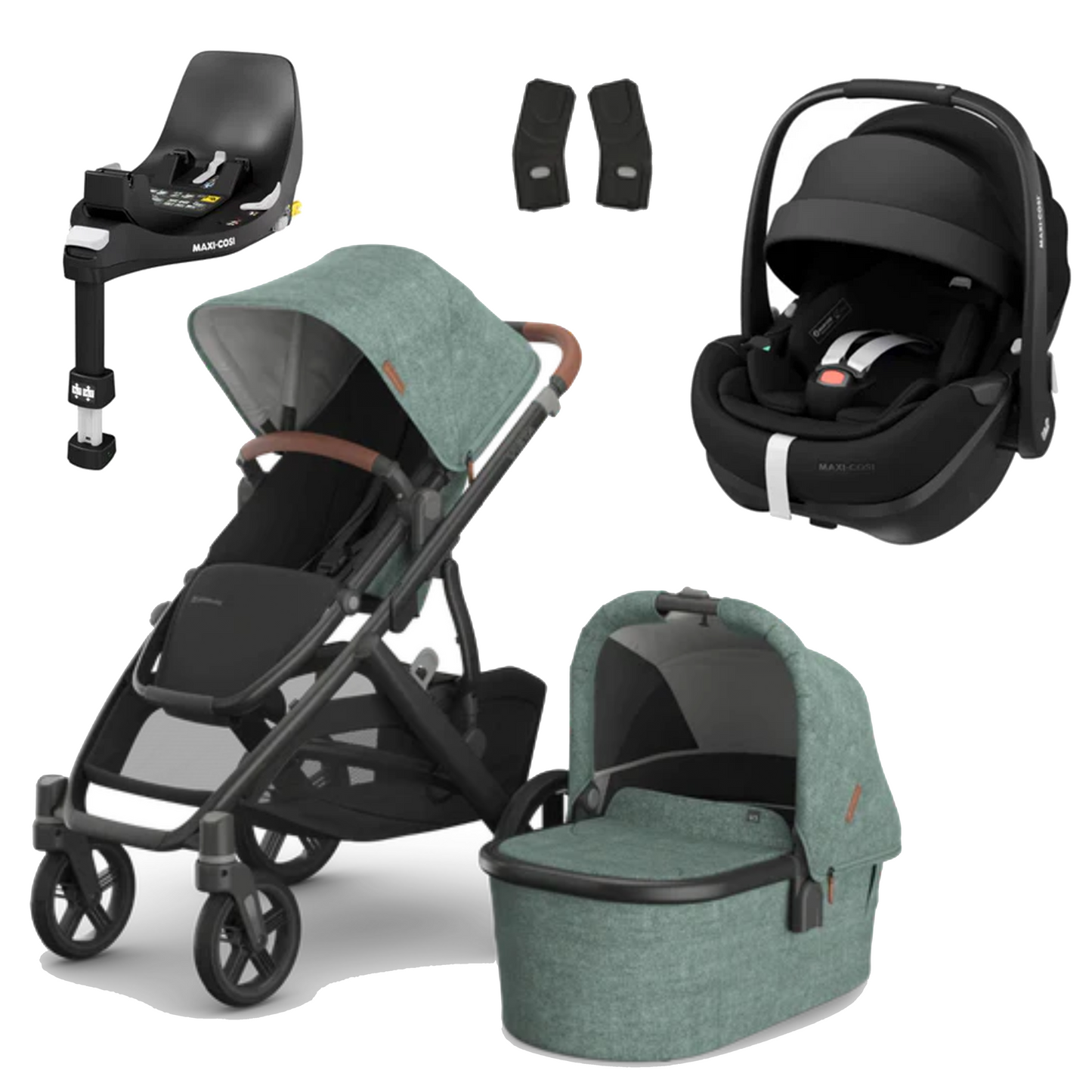 UPPAbaby Vista V3 Buggy with Maxi Cosi Pebble 360 Pro2 and Familyfix Pro Isofix Base