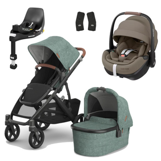 UPPAbaby Vista V3 Buggy with Maxi Cosi Pebble 360 Pro2 and Familyfix Pro Isofix Base