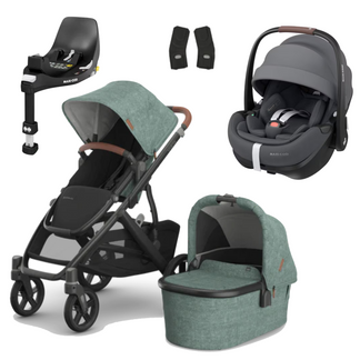 UPPAbaby Vista V3 Buggy with Maxi Cosi Pebble 360 Pro2 and Familyfix Pro Isofix Base