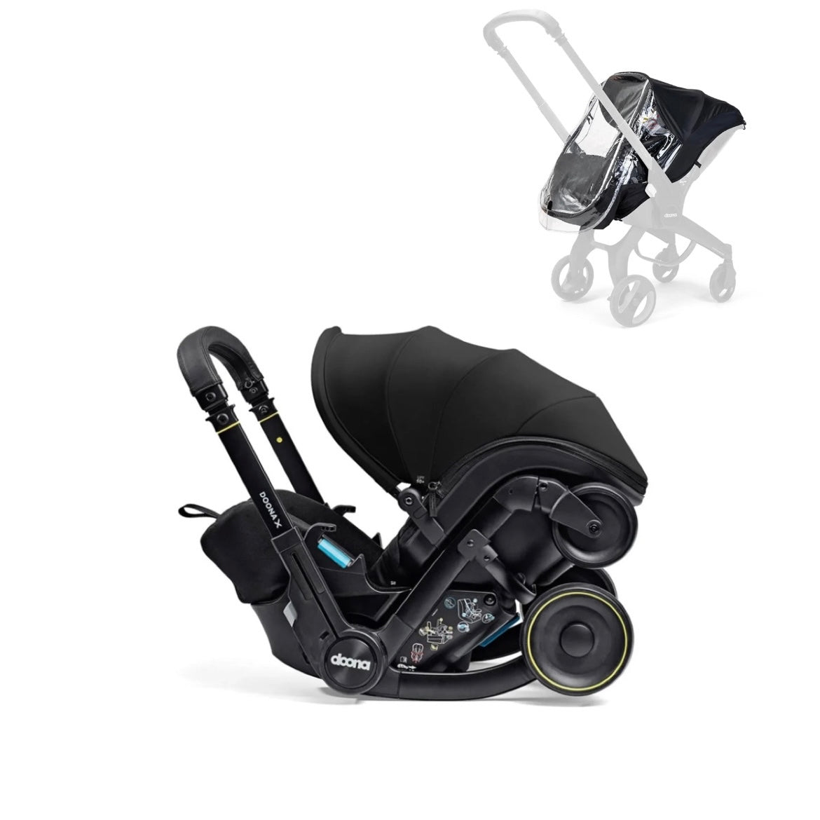 Doona X Infant Car Seat Bundle with Free Raincover