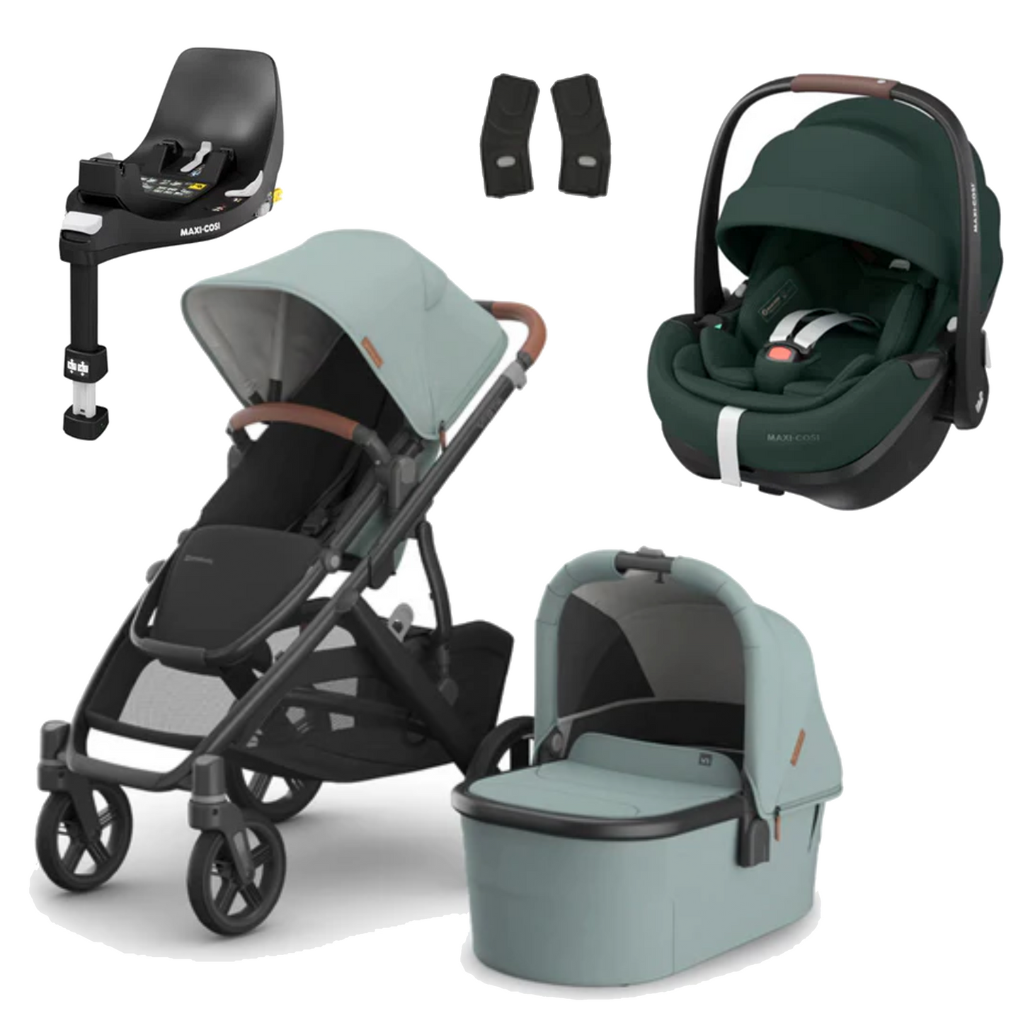 UPPAbaby Vista V3 Buggy with Maxi Cosi Pebble 360 Pro2 and Familyfix Pro Isofix Base