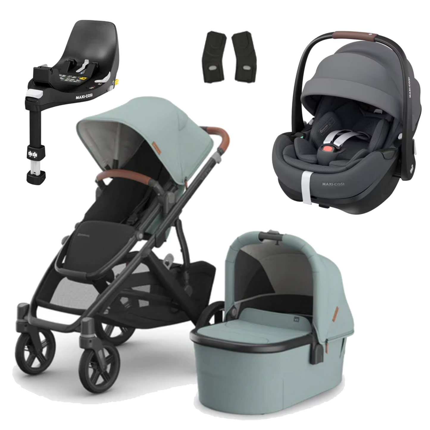 UPPAbaby Vista V3 Buggy with Maxi Cosi Pebble 360 Pro2 and Familyfix Pro Isofix Base