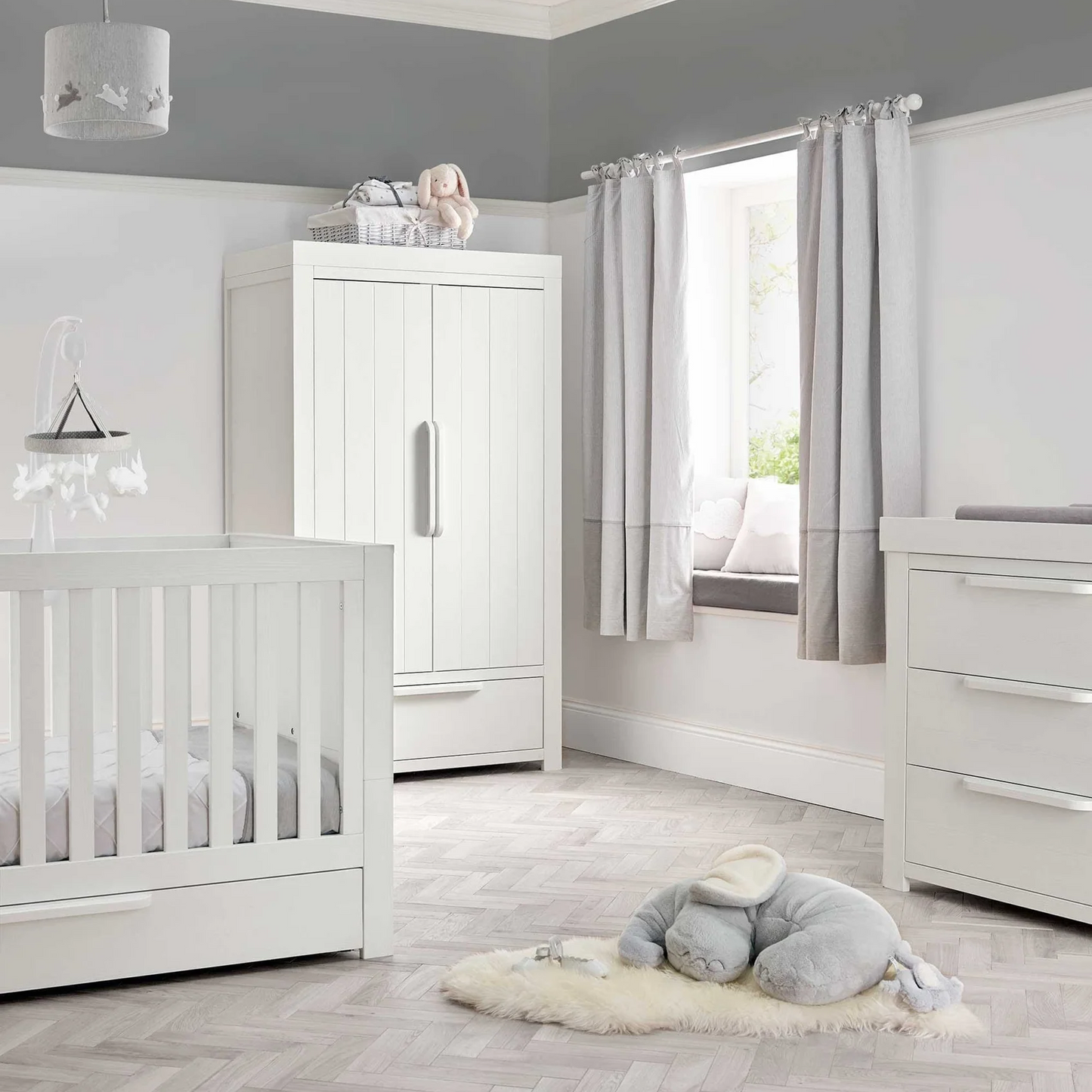 Mamas & Papas Franklin 3 Piece Range with Cot Bed, Dresser Changer and Wardrobe