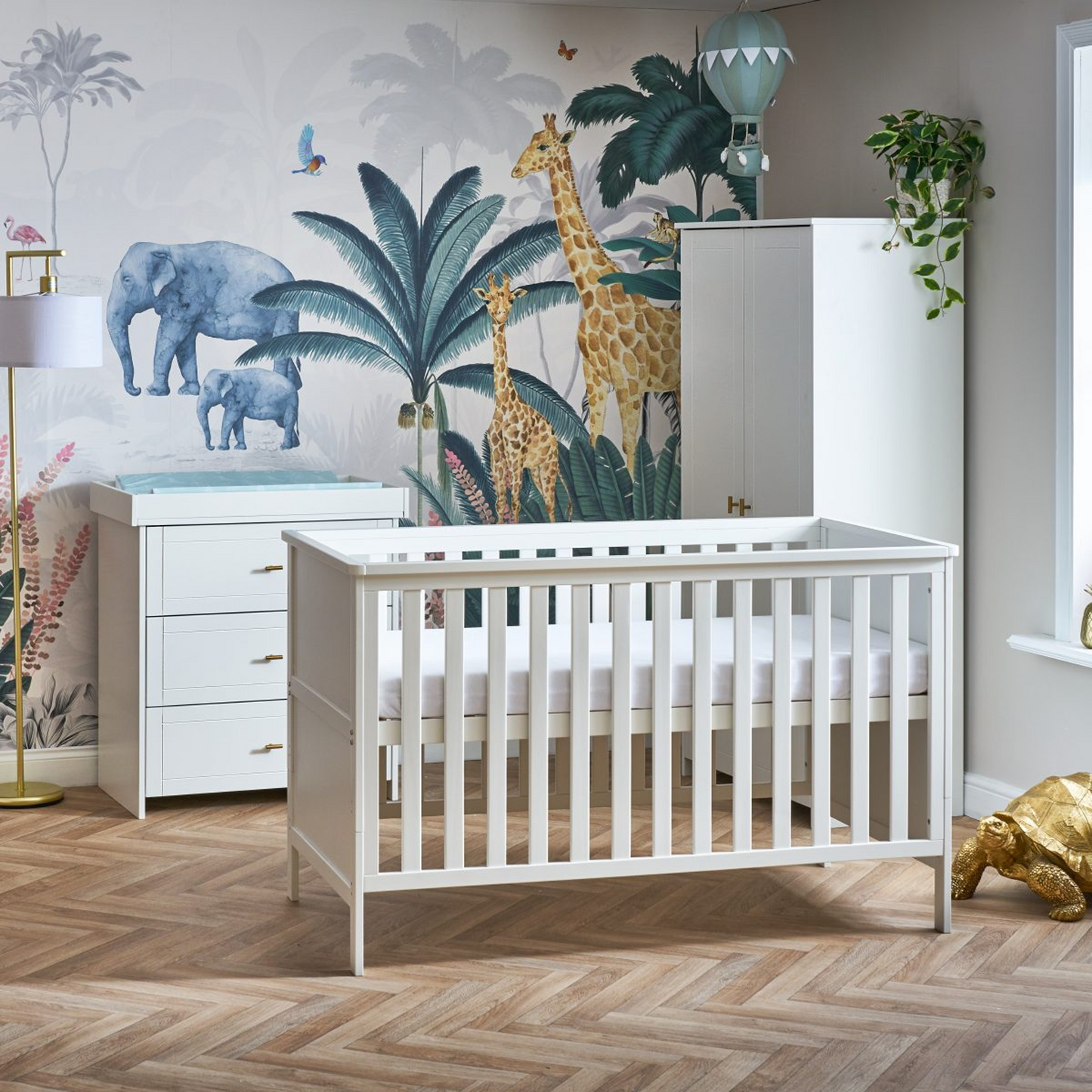 Obaby Evie 3 Piece Range with Cot Bed, Dresser Changer and Wardrobe