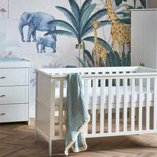 Obaby Evie 3 Piece Range with Cot Bed, Dresser Changer and Wardrobe