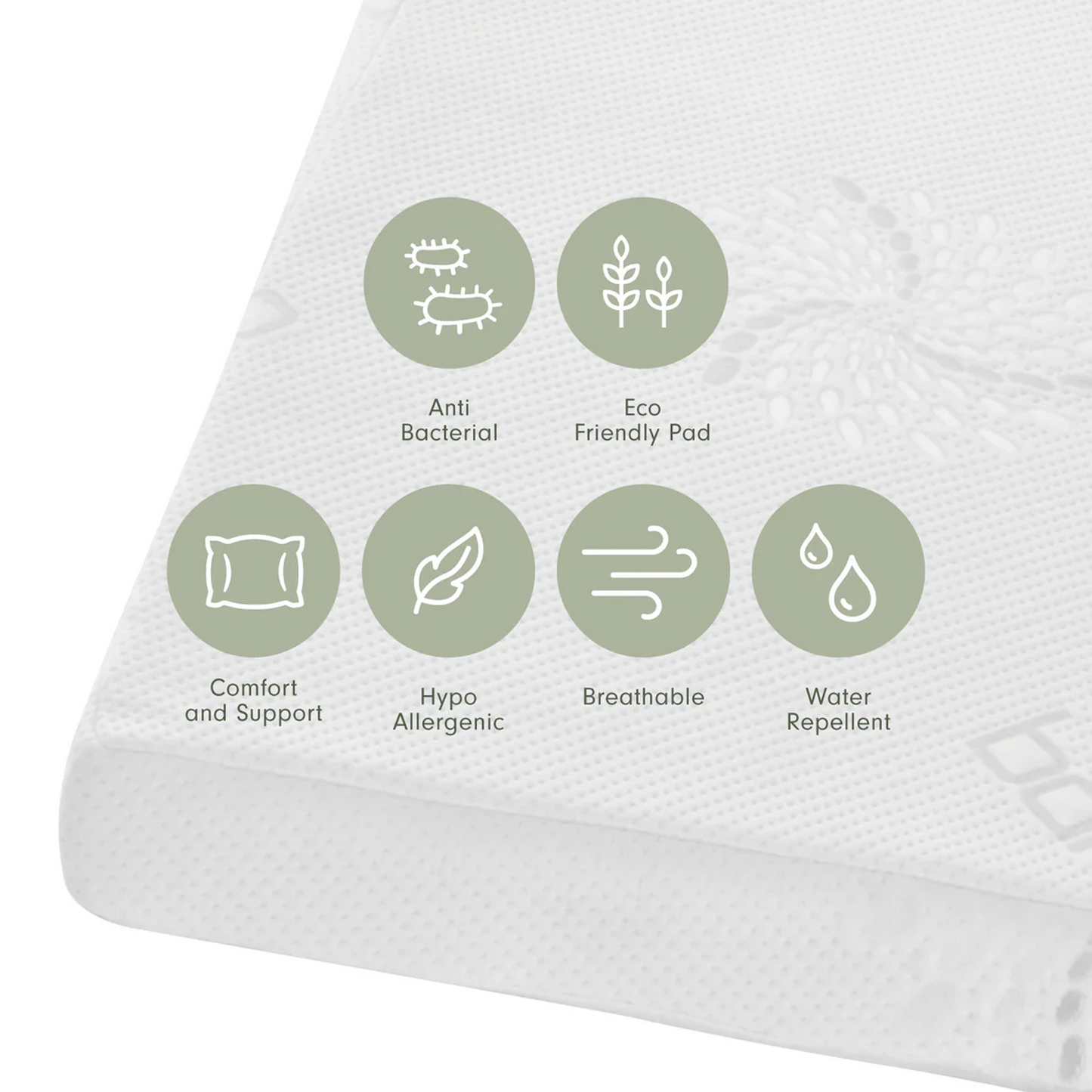 Tutti Bambini Natural Coir Fibre Cot Bed Mattress (70 x 140 cm)