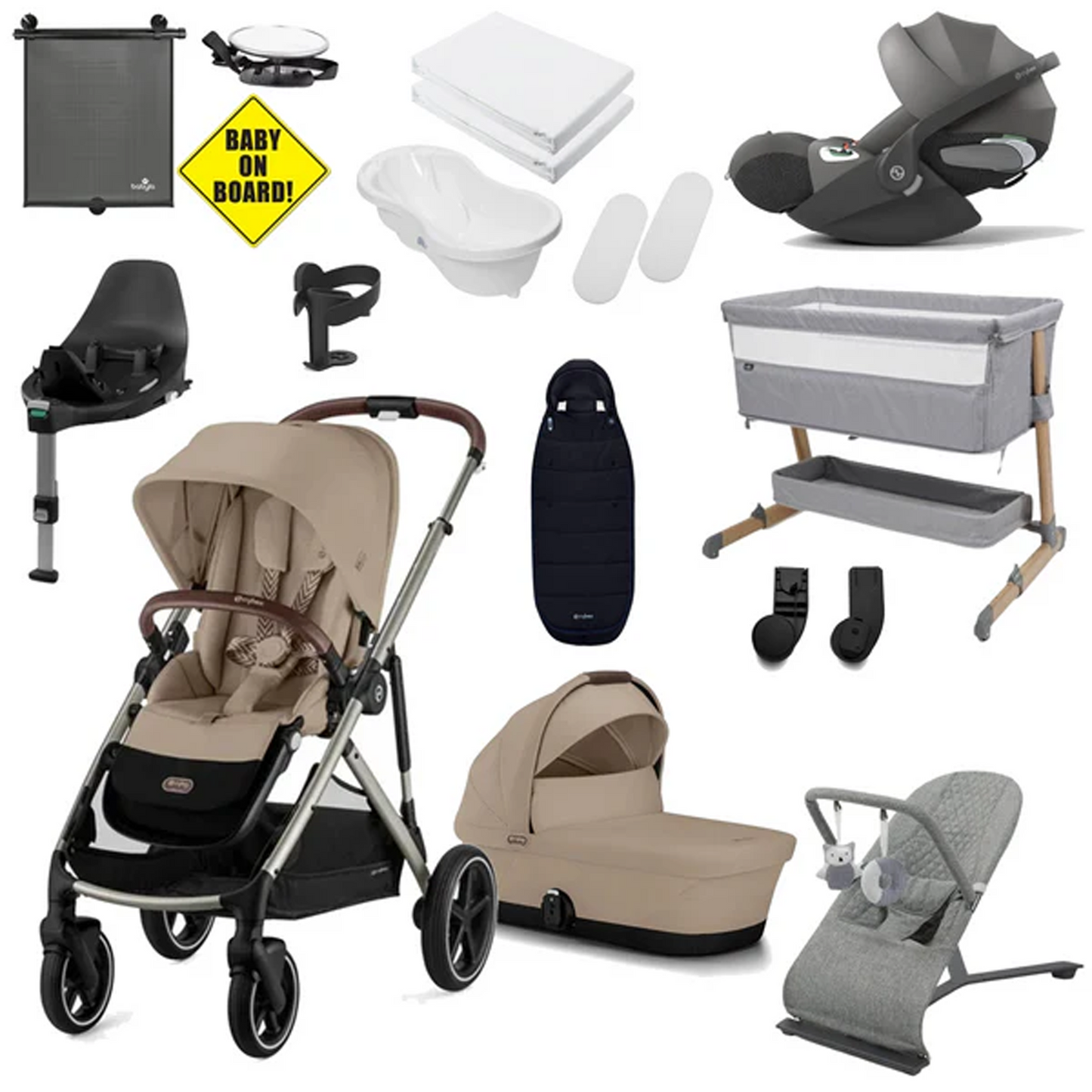 Cybex Gazelle S Newborn Bundle with Cybex Cloud T Car Seat