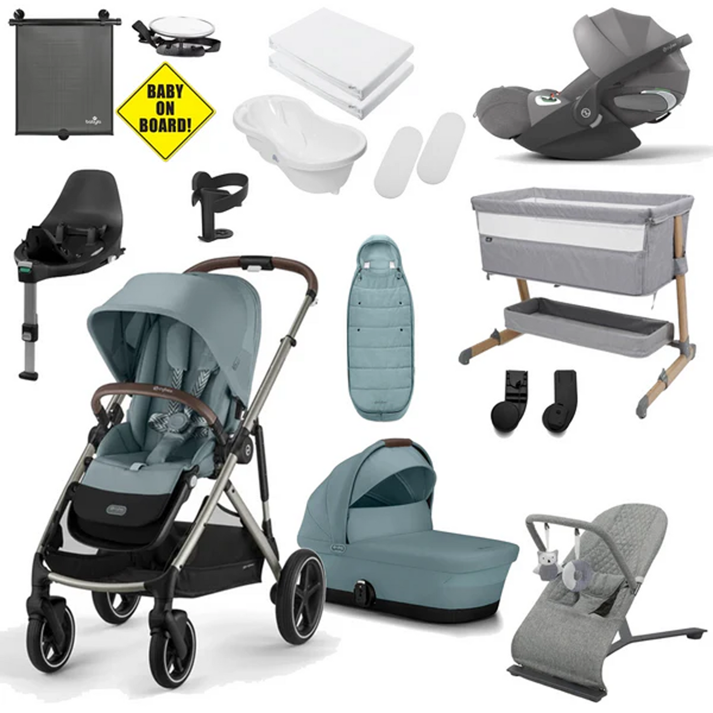 Cybex Gazelle S Newborn Bundle with Cybex Cloud T Car Seat