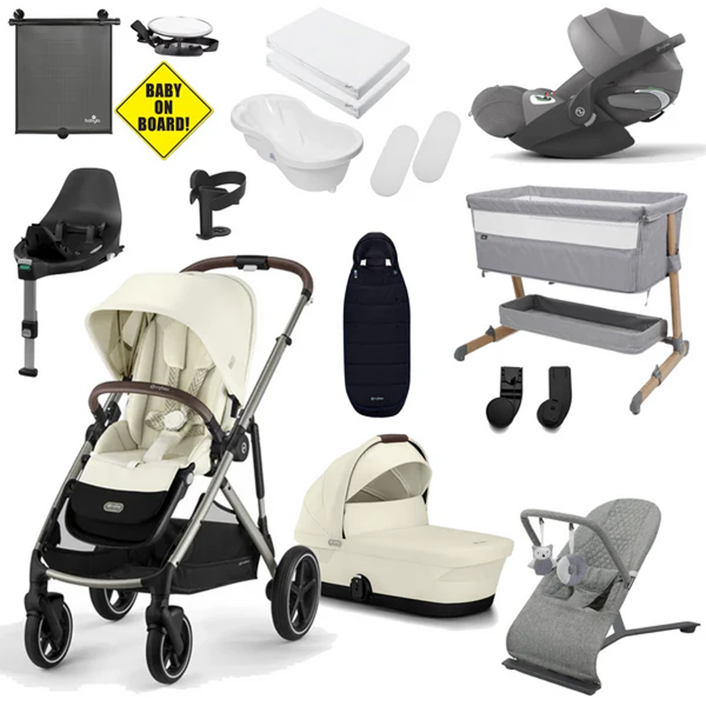 Cybex Gazelle S Newborn Bundle with Cybex Cloud T Car Seat