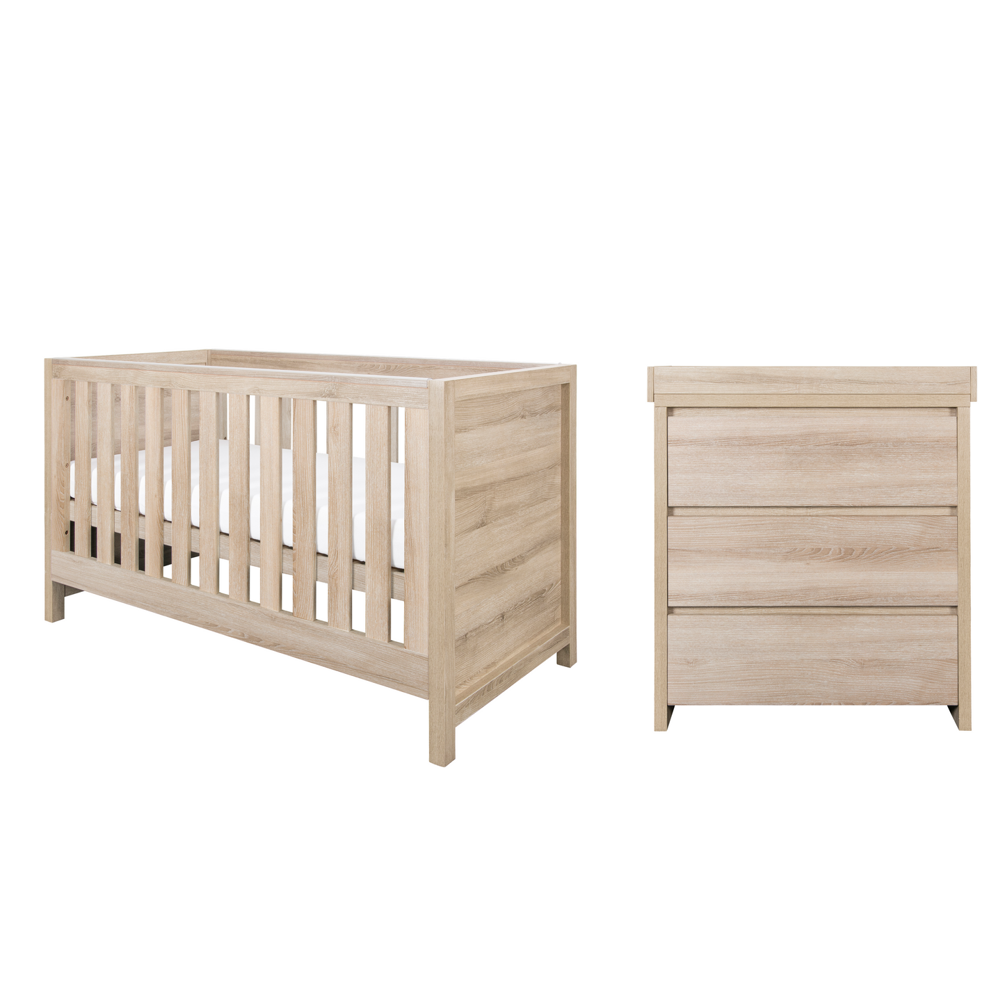 Tutti Bambini Modena 2 Piece Set with Cot Bed and Dresser Changer