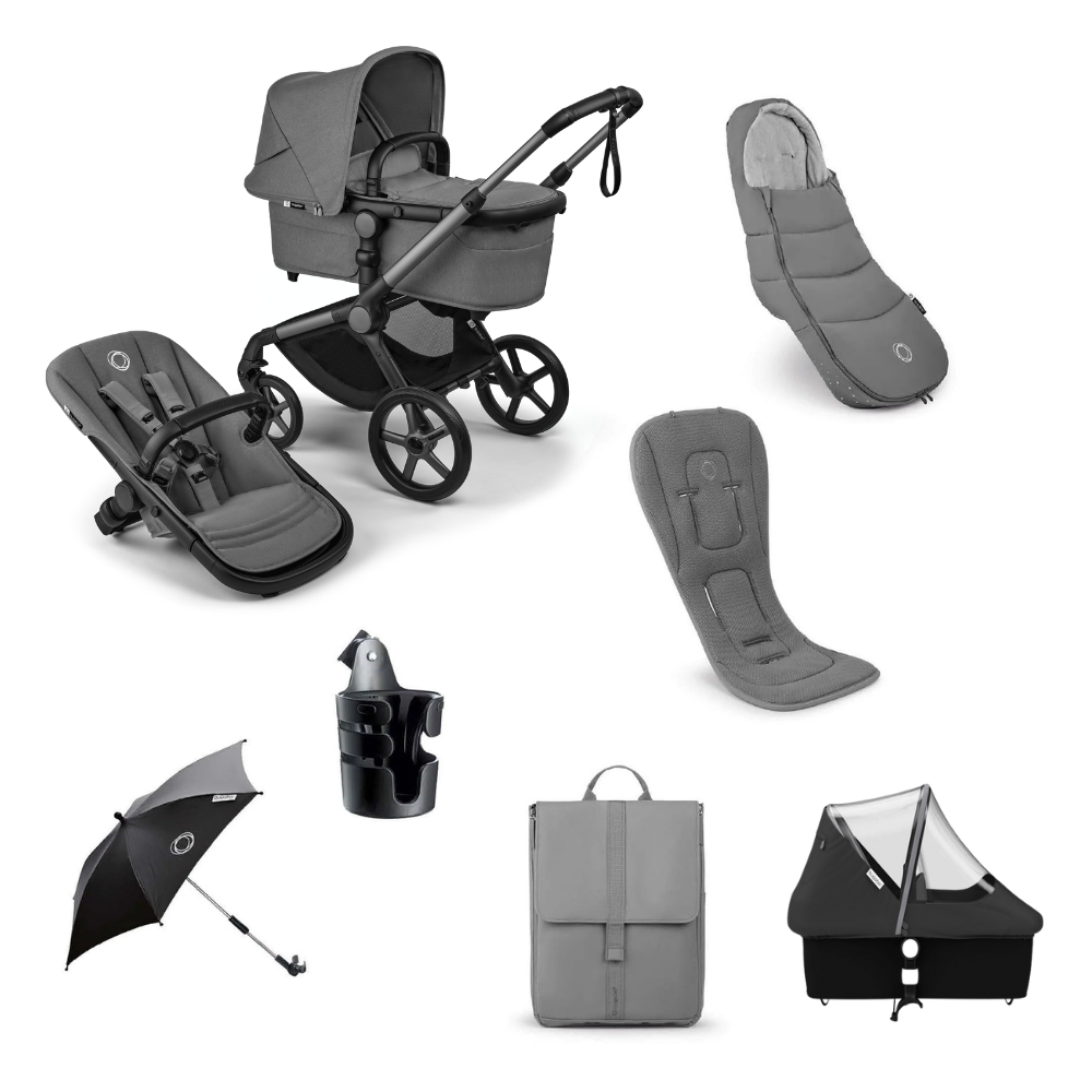 Bugaboo Fox 5 Renew Complete Pushchair Bundle GRAPHITE/MOON GREY