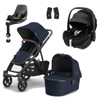 UPPAbaby Vista V3 Buggy with Maxi Cosi Pebble 360 Pro2 and Familyfix Pro Isofix Base