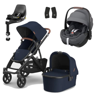 UPPAbaby Vista V3 Buggy with Maxi Cosi Pebble 360 Pro2 and Familyfix Pro Isofix Base