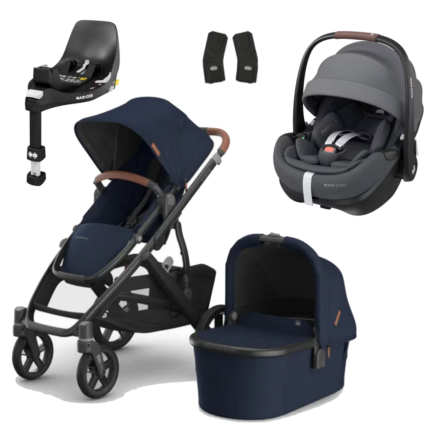UPPAbaby Vista V3 Buggy with Maxi Cosi Pebble 360 Pro2 and Familyfix Pro Isofix Base