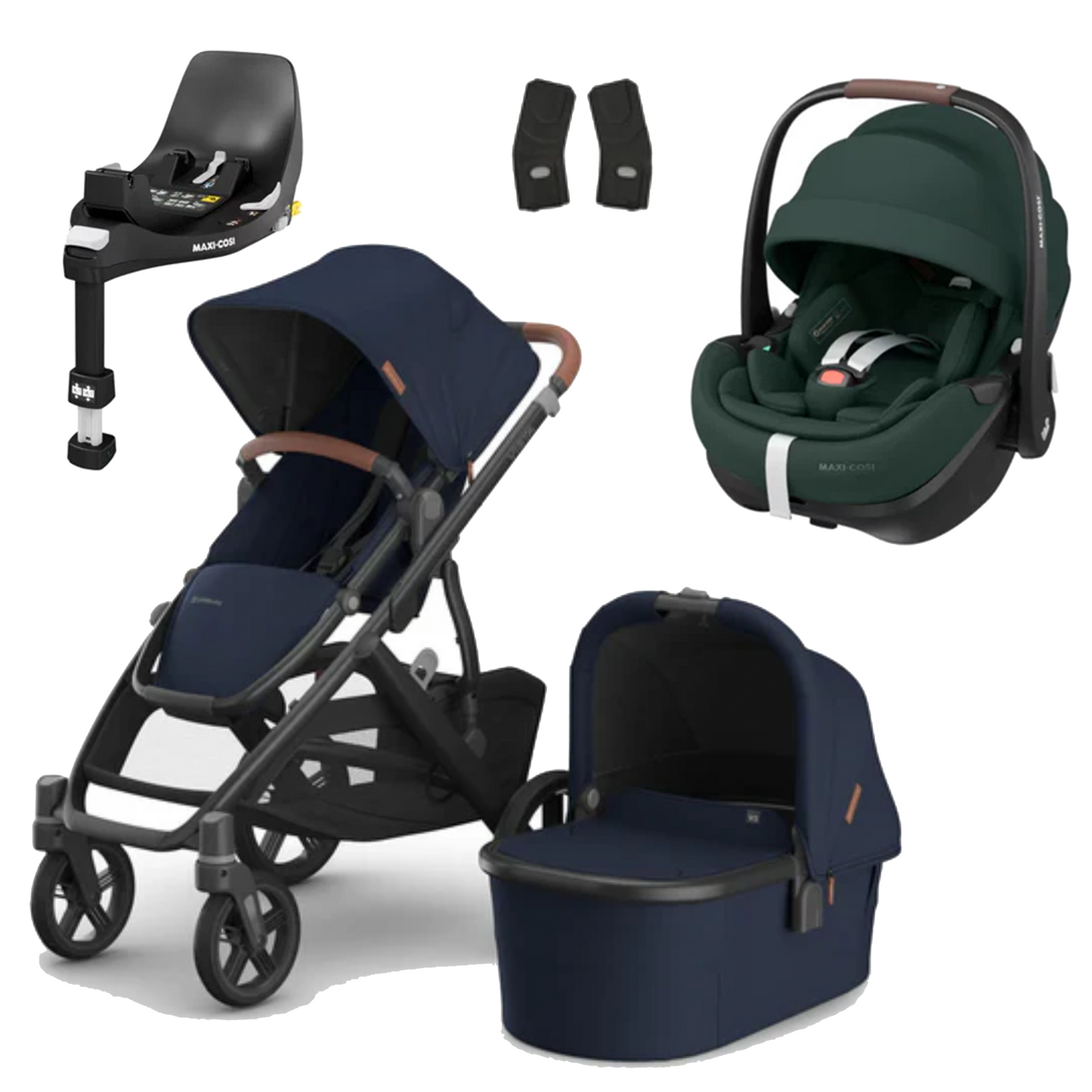 UPPAbaby Vista V3 Buggy with Maxi Cosi Pebble 360 Pro2 and Familyfix Pro Isofix Base