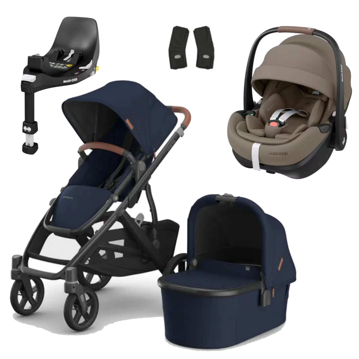 UPPAbaby Vista V3 Buggy with Maxi Cosi Pebble 360 Pro2 and Familyfix Pro Isofix Base
