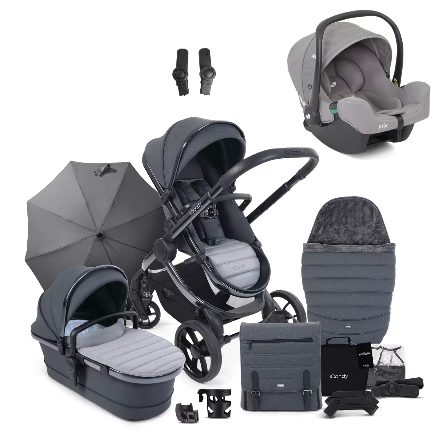 iCandy Peach 7 Bundle with Joie iSnug 2 iSize Car Seat