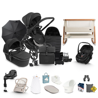 iCandy Peach 7 Studio Complete Newborn Bundle and Travel System with Maxi Cosi Pebble Pro2 Car Seat and Familyfix Pro Base