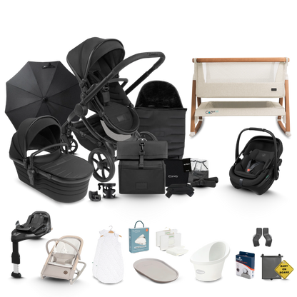 iCandy Peach 7 Studio Complete Newborn Bundle and Travel System with Maxi Cosi Pebble Pro2 Car Seat and Familyfix Pro Base