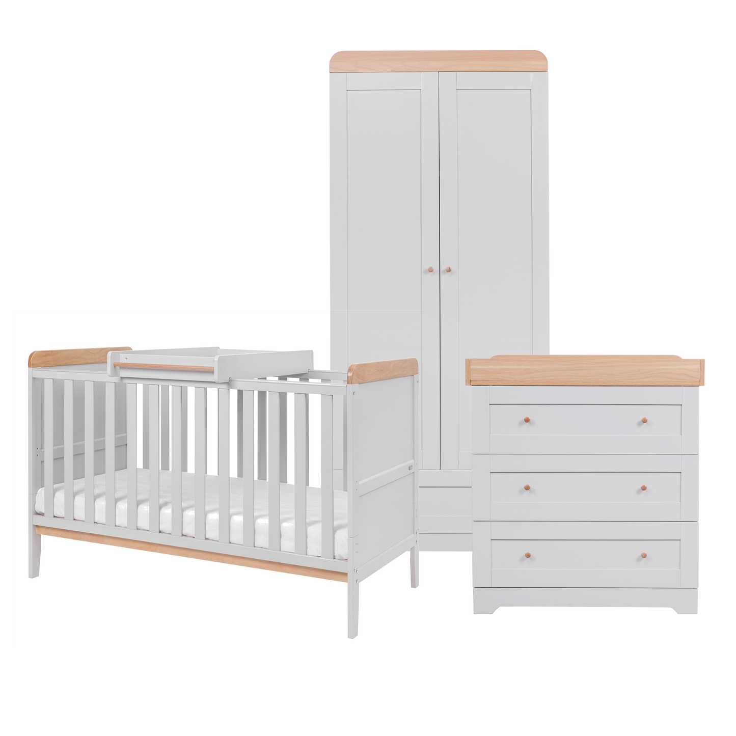 Tutti Bambini Rio 3 Piece Range with Cot Bed, Dresser Changer and Wardrobe