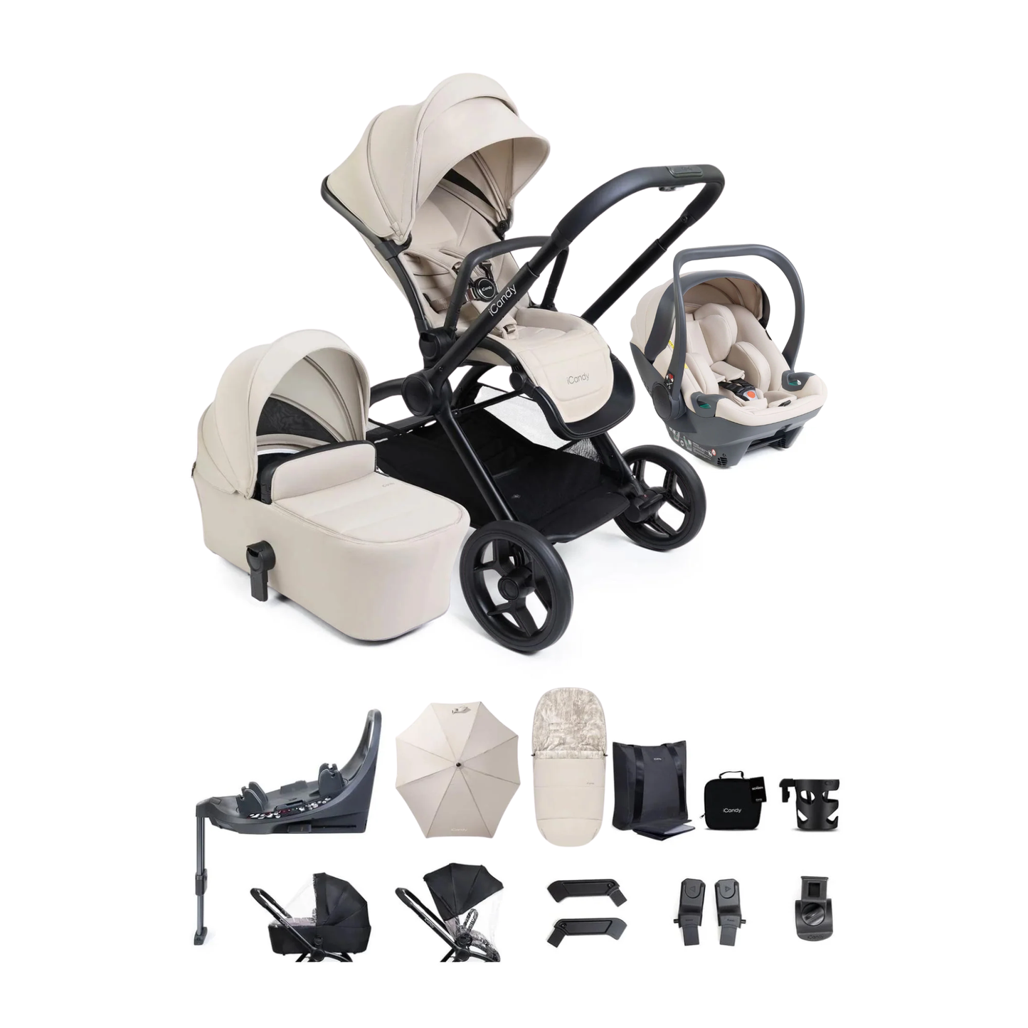iCandy Core 2 Complete Bundle with iCandy Cocoon 360 Car Seat and Base