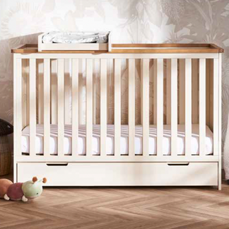 Obaby Evie 2 Piece Set with Cot Bed and Dresser Changer