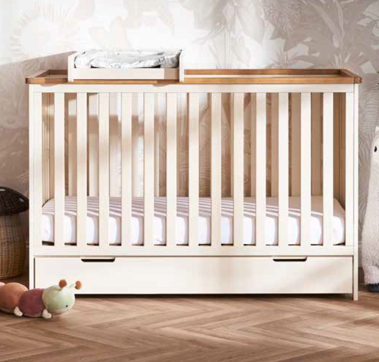 Obaby Evie 2 Piece Set with Cot Bed and Dresser Changer