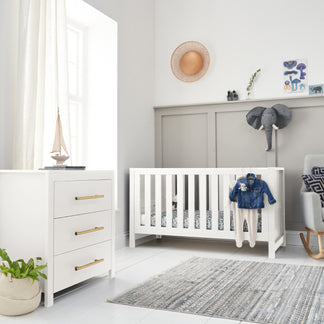 Tutti Bambini Tivoli 2 Piece Set with Cot Bed and Dresser Changer