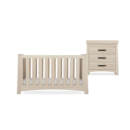 CuddleCo Isla 2 Piece Set with Cot Bed and Drawer Dresser