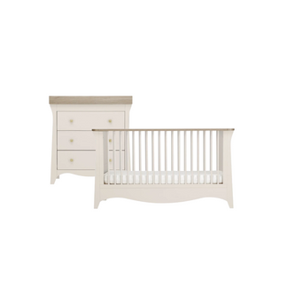 CuddleCo Clara 2 Piece Set with Cot Bed and Drawer Dresser