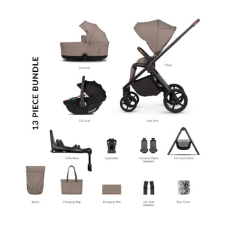 Venicci Claro 2 - 4 in 1 Buggy with Venicci Tiago 360 Car Seat and Carrycot Stand