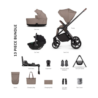 Venicci Claro 2 - 4 in 1 Buggy with Venicci Tiago 360 Car Seat and Carrycot Stand
