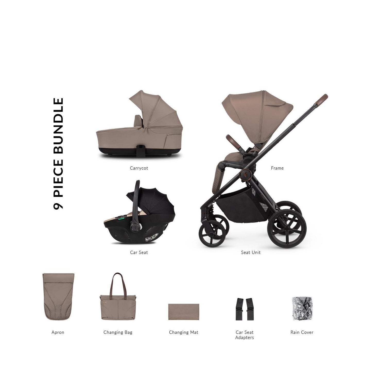 Venicci Claro 2 - 3 in 1 Buggy with Venicci Tiago 360 Car Seat